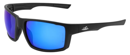 Blue Mirror Lens, Matte Black Frame