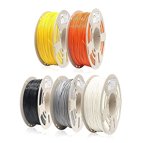Reprapper 5 Color PLA 3D Printer Filament 1.75mm (±0.03mm) 2.2lb (1kg) Spool - High Precision, Low Warping for FDM 3D Printers & 3D Pens - Perfect for DIY Projects, Prototyping, and Creative Crafts