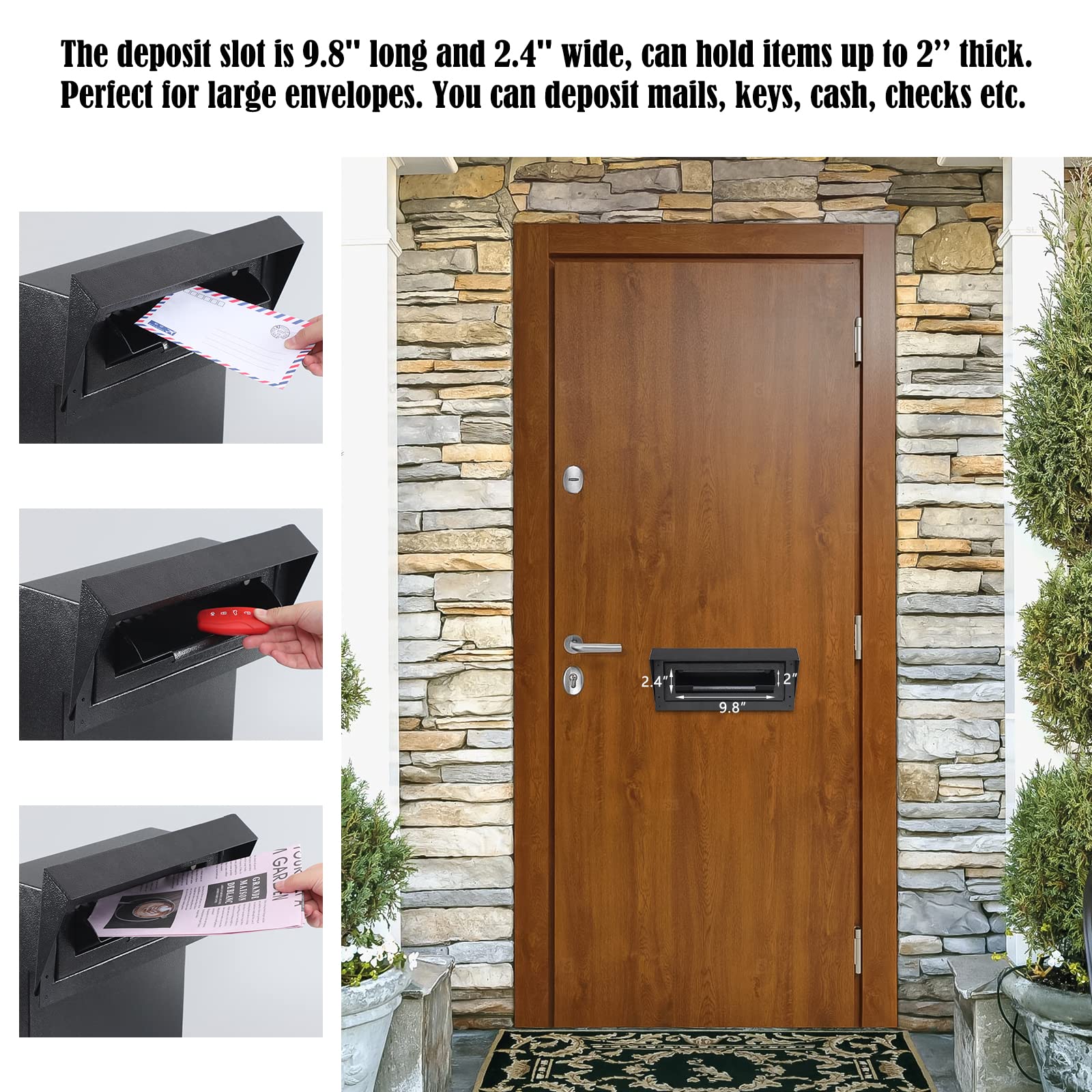 Heavy Duty Locking Mail Drop Box with Key - 15
