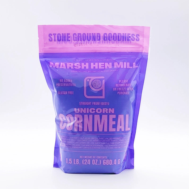 Marsh Hen Mill Unicorn Cornmeal 1.5lb - Premium Stone Ground Cornmeal for Baking, Frying & Southern Cooking - Perfect for Cornbread, Pancakes & Hush Puppies