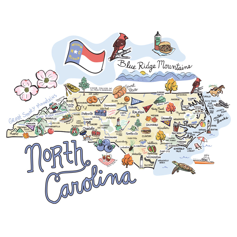 North Carolina Medium Iced Cup Coolie - Insulated Beverage Sleeve for Coffee, Tea & Cold Drinks - Perfect for Road Trips, Picnics & Outdoor Adventures
