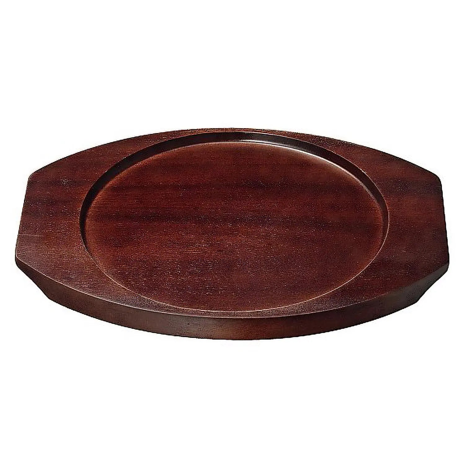 EBM Wooden Base for Round Sizzler Platter - Durable Serving Stand for Hot Dishes, Perfect for Restaurants, Catering & Home Dining