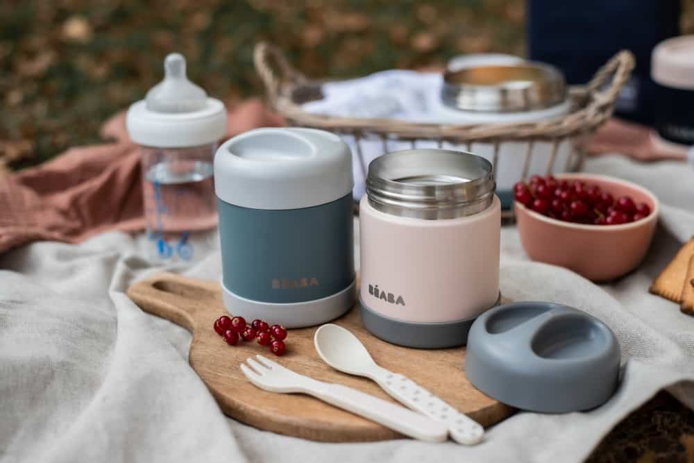 BEABA Stainless Steel 10 oz Baby Food Storage Jar - Airtight Container for Homemade Puree, Snacks & Breast Milk | Perfect for On-the-Go Feeding & Meal Prep