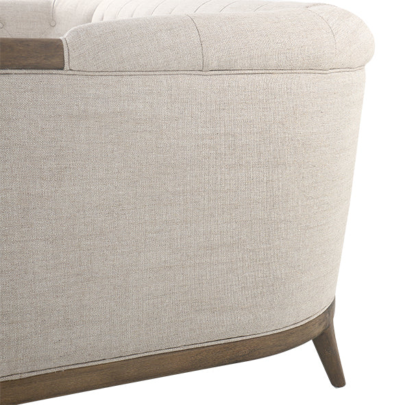 Ellen Armchair - Modern Upholstered Accent Chair in Off White, Comfortable Living Room Seating for Home, Office & Lounge Areas