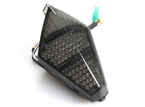 Smoked Sequential LED Tail Lights for 2007-2008 Yamaha YZF R1 Motorcycle - High Visibility Brake Lights for Night Riding & Enhanced Safety