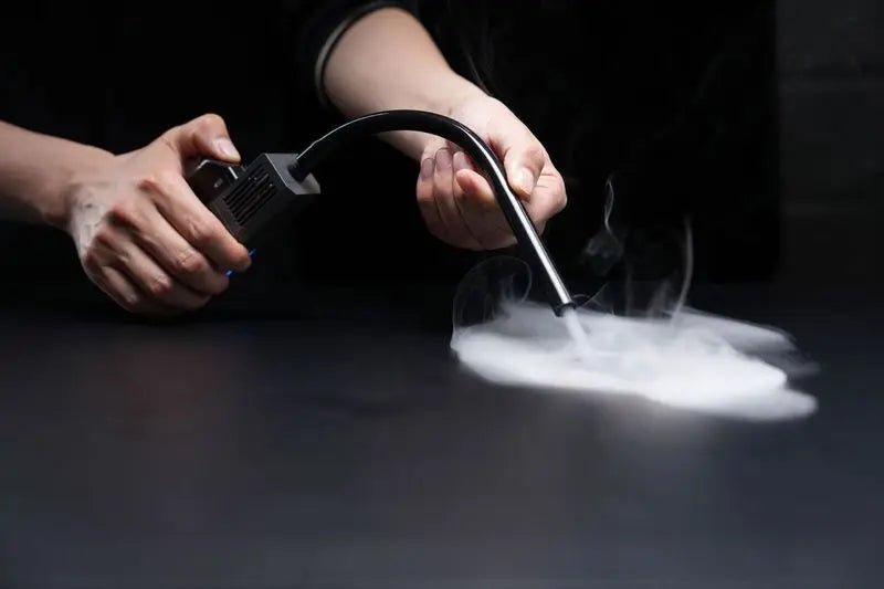 PMI Smoke NINJA Handheld Battery Powered Wireless Mini Smoke Machine Starter Kit - Portable Fog Machine for Halloween Parties, DJ Shows & Special Effects