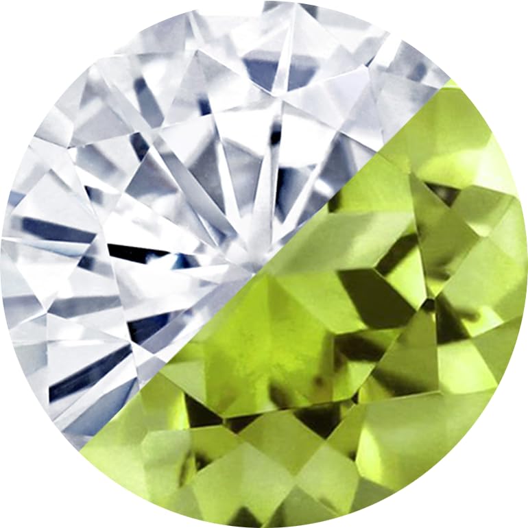 White Moissanite - Peridot