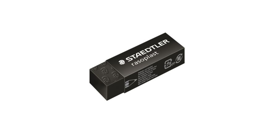 STAEDTLER Rasoplast Eraser - Black - Premium Quality for Artists, Students & Professionals - Perfect for Sketching, Drawing & Office Use