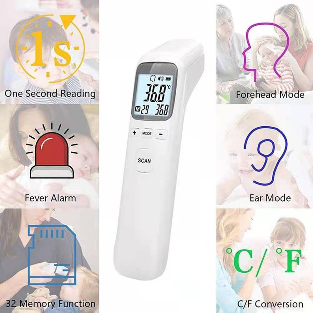 Digital Infrared Forehead Thermometer for Babies - Non-Contact Fever Measurement Tool for Kids & Adults - Perfect for Home, Nursery, and Travel Use