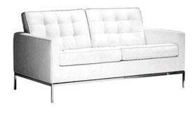 Florence Knoll Two-Seat Sofa - Modern Loveseat for Living Room, Office & Lounge - Mid-Century Design with Premium Upholstery