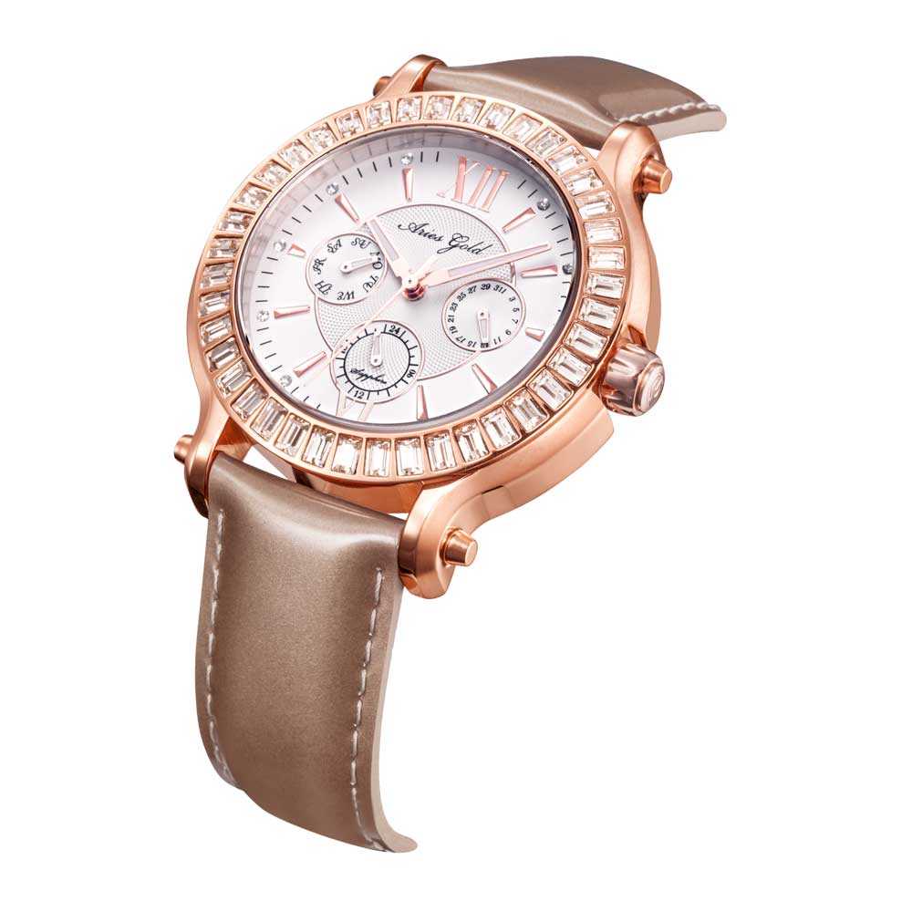 Aries Gold Enchant L 1159 RG W - Elegant Rose Gold Jewelry for Women, Perfect for Parties, Weddings & Special Occasions