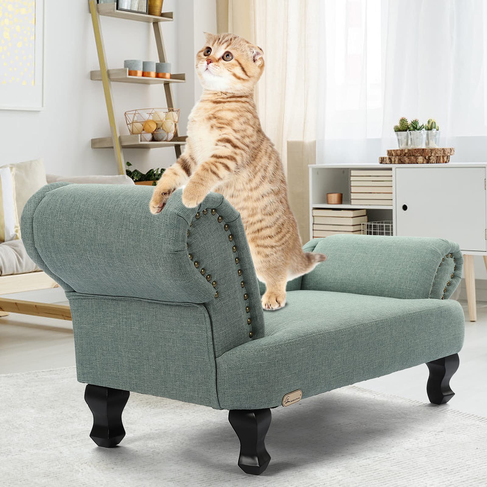 LANNAO Large Dog Bed - Orthopedic Comfort Pet Sofa for Cats & Dogs, Plush Recliner with Bolster Support - Perfect for Living Room, Bedroom & Pet-Friendly Spaces