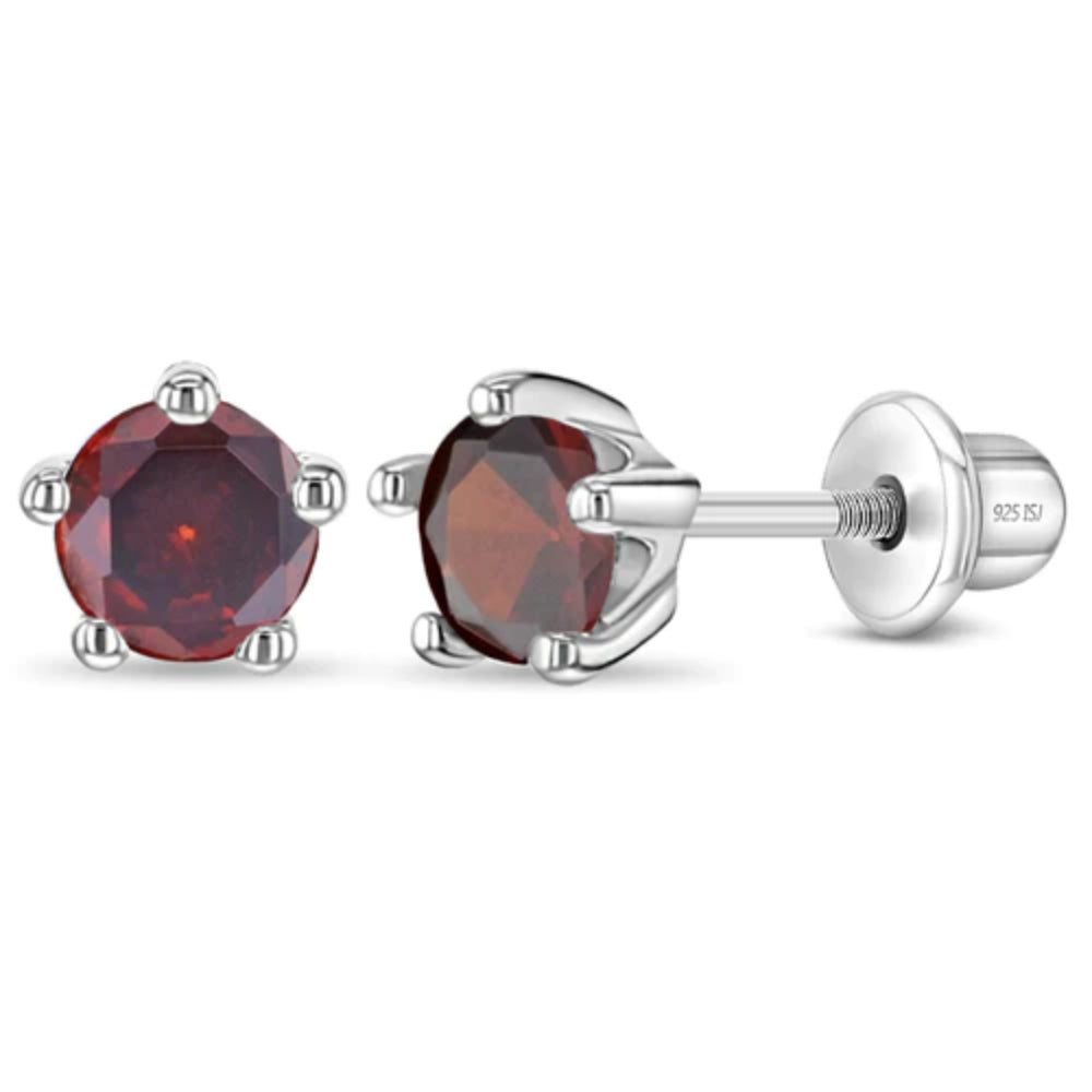 Kids' Classic CZ Birthstone Stud Earrings - Perfect for Birthdays, Gifts & Special Occasions