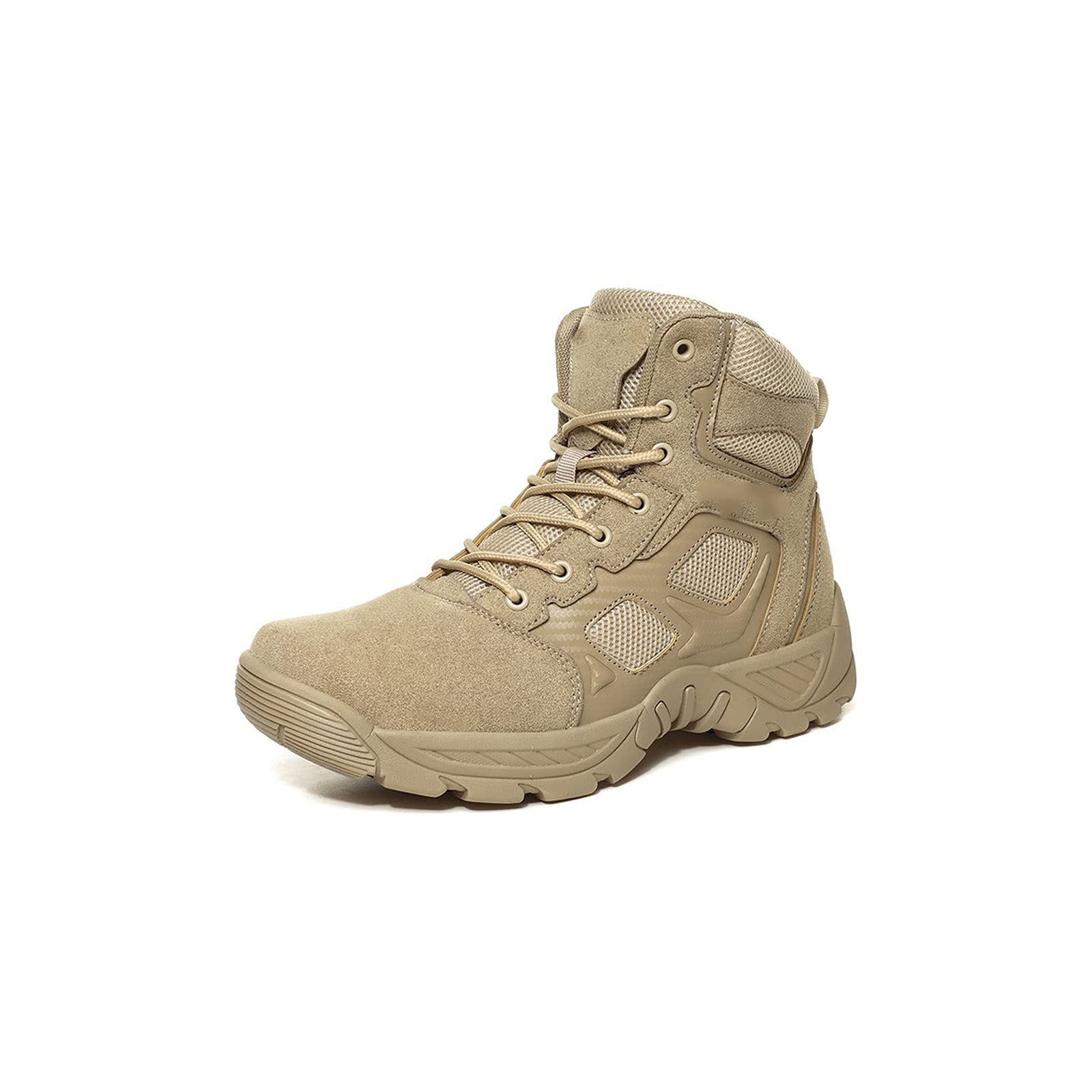GAGC Men's Military Tactical Boots - Desert Combat Ankle Boots, Army Work Shoes, Leather Snow Boots for Outdoor, Hiking & Work (Color: Sand, Size: 8.5) | Durable & Comfortable for Special Forces, Hunting & Winter Activities