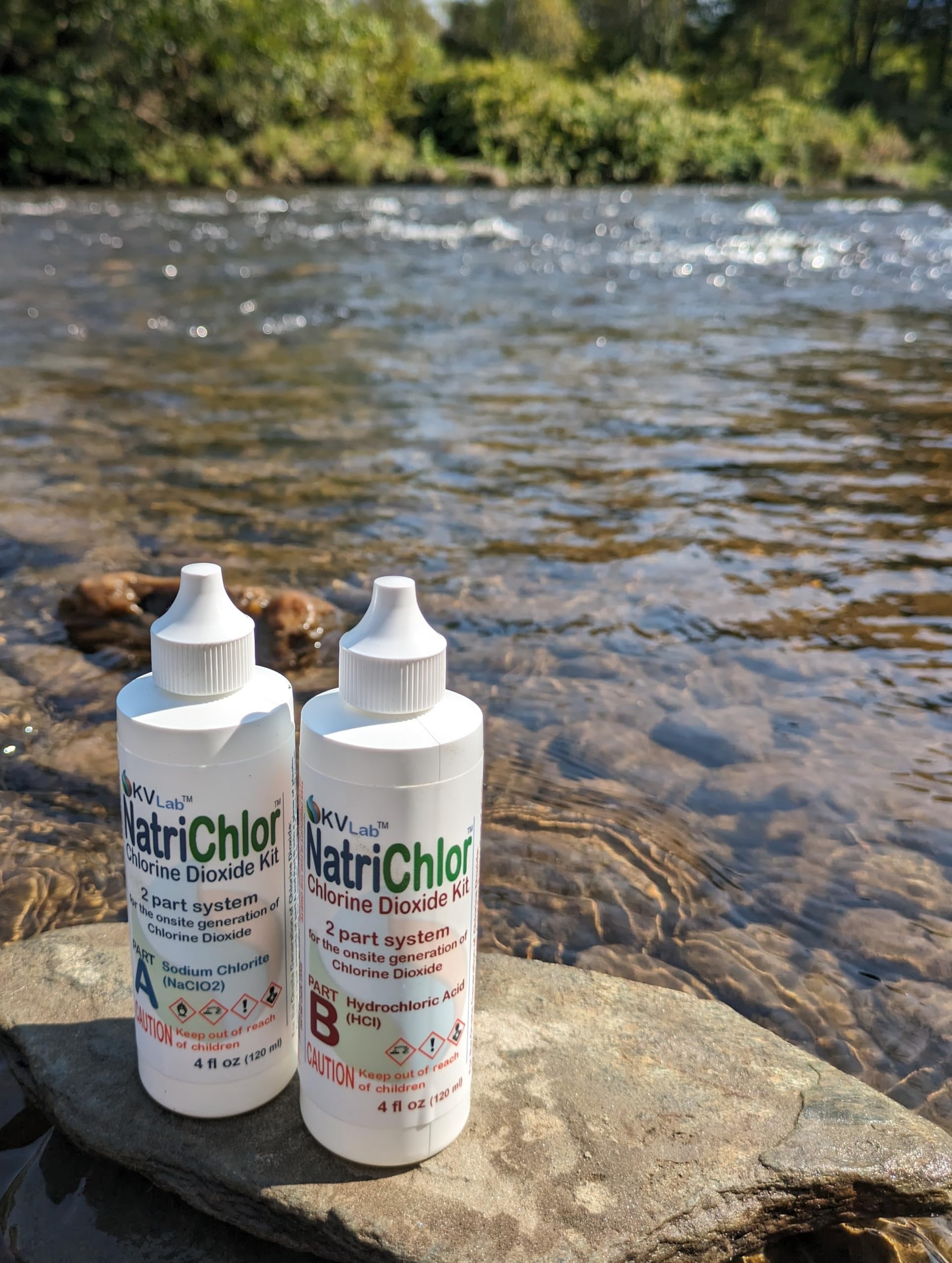 NatriChlor CD Set with Accu-Drop Bottles – Extra Large 8 oz Hydrochloric Acid (HCL) Solution for Pool Maintenance, Spa Water Balancing & Hot Tub pH Control