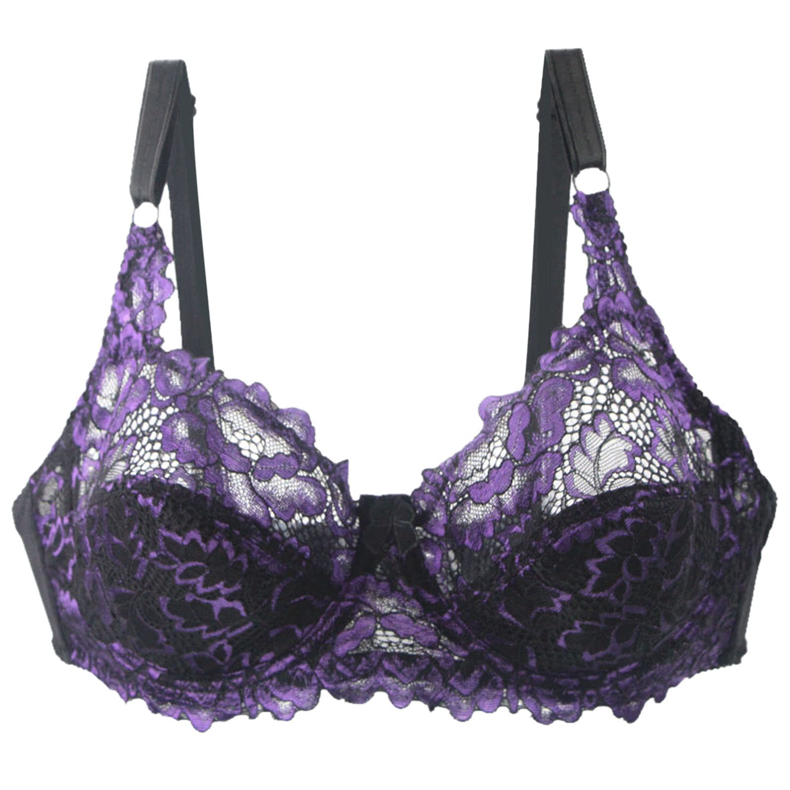 Sexy Lace Plus Size Women's Bra with Removable Pads - Comfortable Support for Sports & Everyday Wear - Perfect for Yoga, Gym & Daily Activities