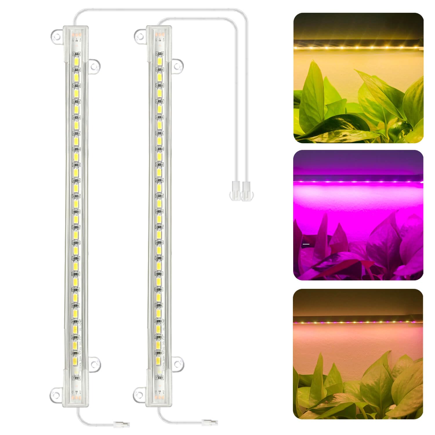 Replaceable LED Grow Light Strips for Indoor Plants - 1 Pack (No Power Adapter/Timer Included) - Perfect for Hydroponics, Greenhouses & Home Gardening