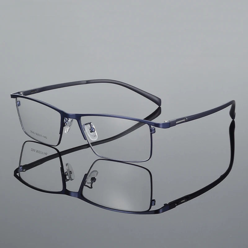 Bclear Unisex Full Rim Square Alloy Eyeglasses 42546 - Stylish Lightweight Frame for Men & Women - Perfect for Reading, Work, and Everyday Wear