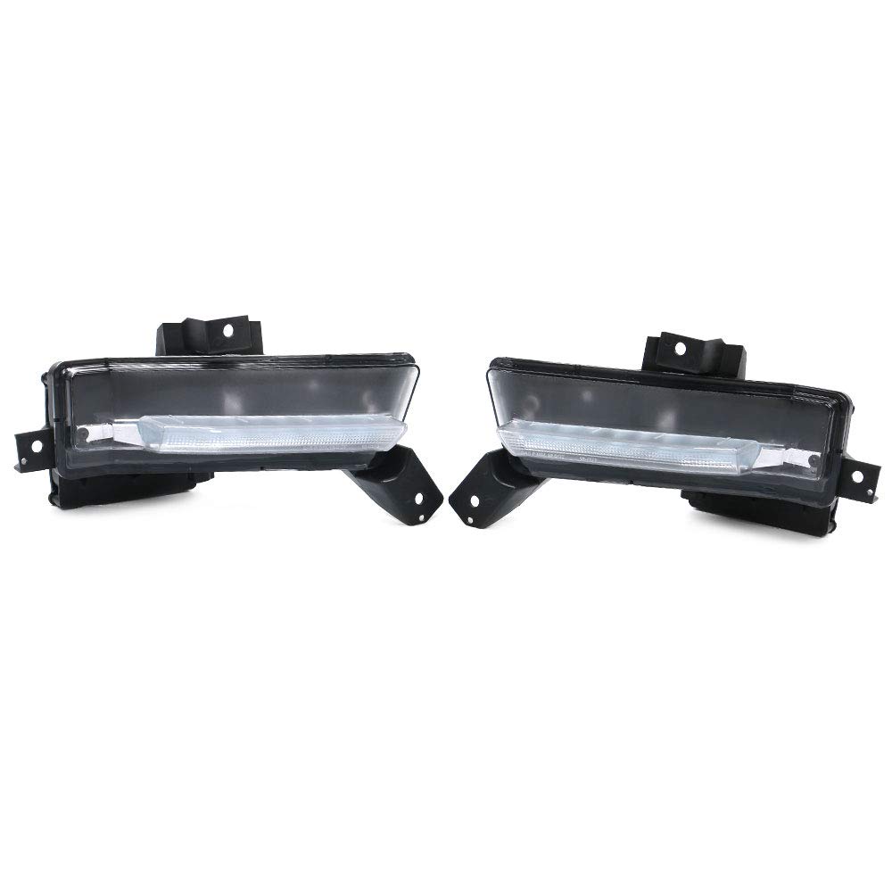 IKON MOTORSPORTS Fog Lights for 2016-2018 Chevy Camaro SS - DRL Daytime Running Lights, Clear ABS PC Lens, No Turn Signal (2-Piece Set) | Perfect for Night Driving & Off-Road Adventures