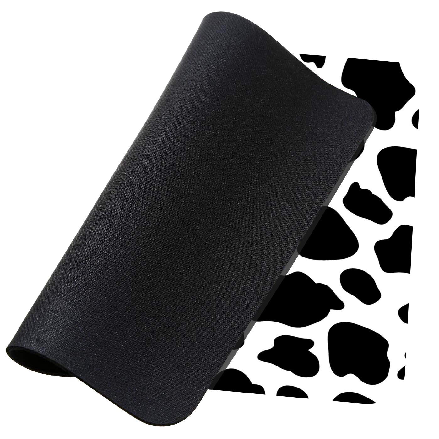 Premium Dalmatian Print Gaming Mouse Pad - Non-Slip Rubber Base, Thick Cushioned Surface (9.5x7.9 Inch) - Perfect for PC, Laptop & Office Work - Stylish Black & White Dog Spot Design for Gamers & Animal Lovers