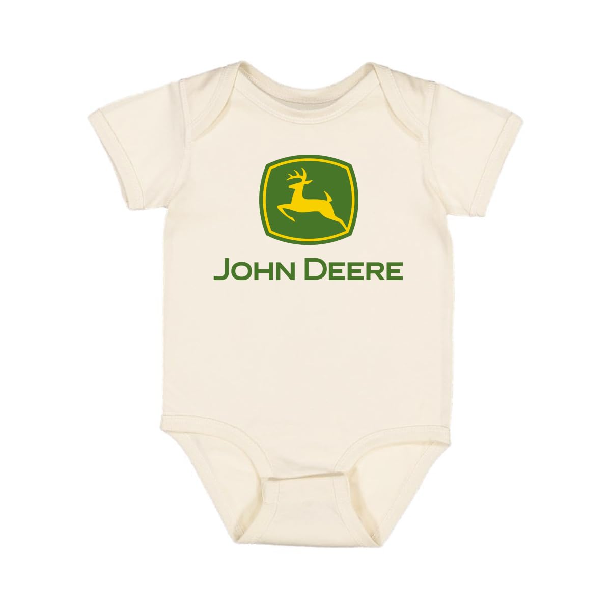John Deere Infant Bodysuit Baby Onesie - Soft Cotton Short Sleeve Unisex Romper for Boys & Girls - Perfect for Farm Visits, Playdates & Family Photos
