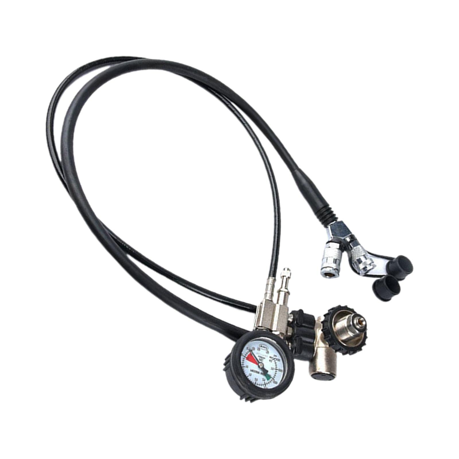 Premium Scuba Diving Regulator Hose with Adjustable Pressure Gauge - Professional Underwater Breathing Equipment for Ocean Exploration, Cave Diving & Marine Adventures