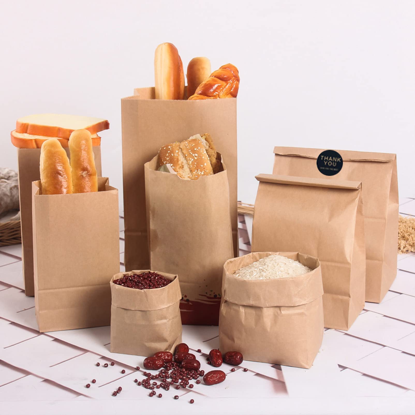10-Pack Eco-Friendly Brown Kraft Paper Bags - Perfect for Storing Desserts, Bento Boxes, Snacks & Jewelry - Ideal for Parties, Picnics, Gifts & Small Business Packaging