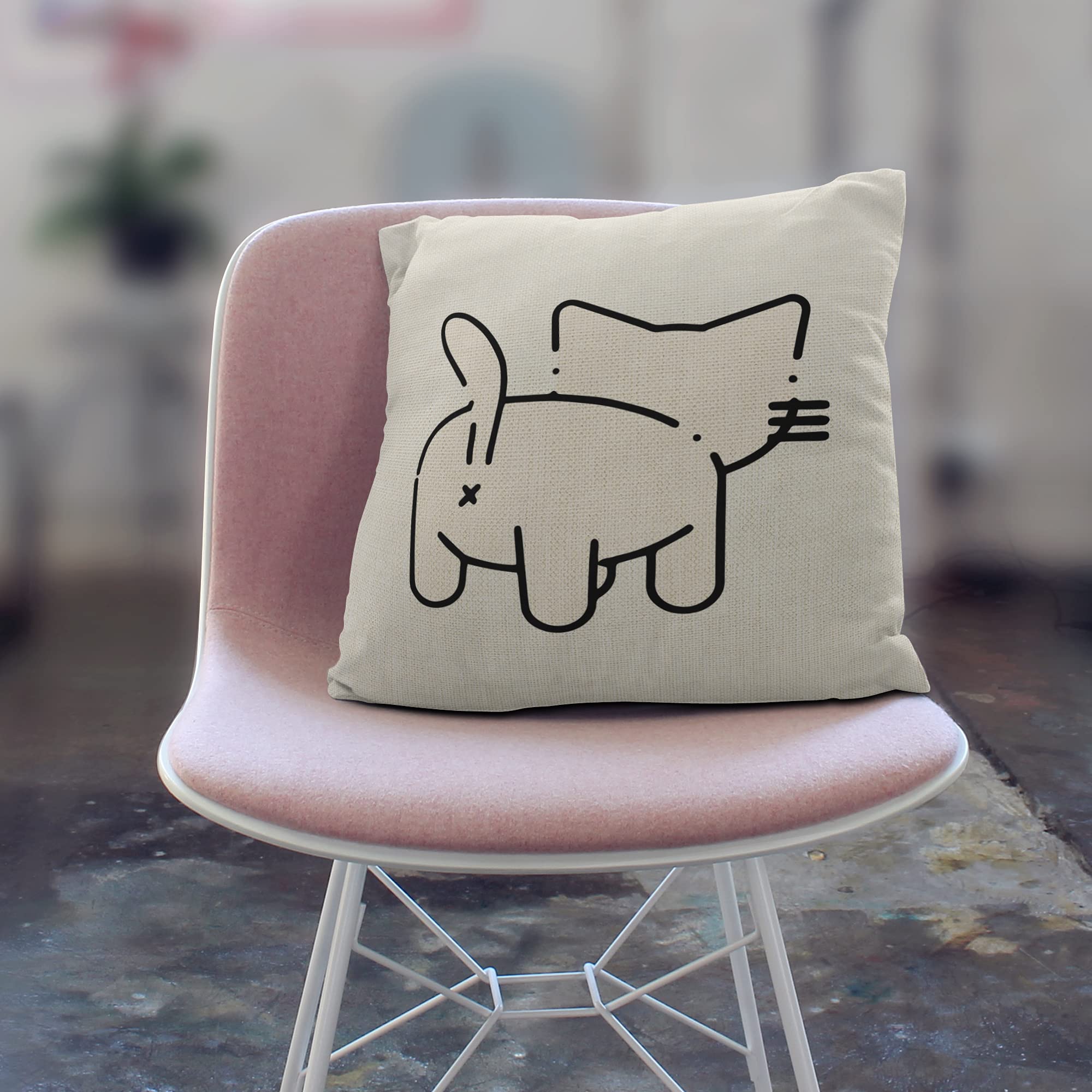 18x18 Cute Cat Pillow Covers - Soft Decorative Cat Themed Throw Pillow Cases for Cat Lovers | Perfect for Home Decor, Living Room Sofa, Bedroom & Gifts for Women Who Love Cats