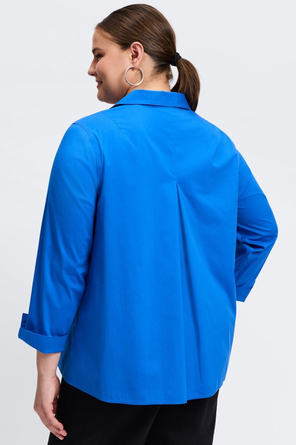 Agnes Plus Wrinkle-Free Stretch Long Sleeve Popover Shirt for Women | Comfortable Office & Casual Wear | Easy Care Business & Travel Shirt
