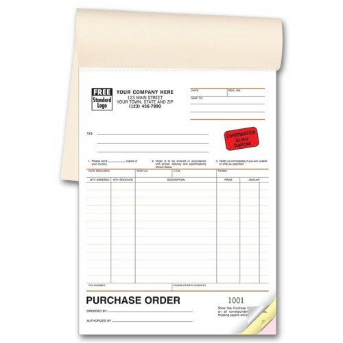 Purchase Order Books for Small Business - Customizable PO Log Book with Carbon Copies - Perfect for Office, Retail & Inventory Management