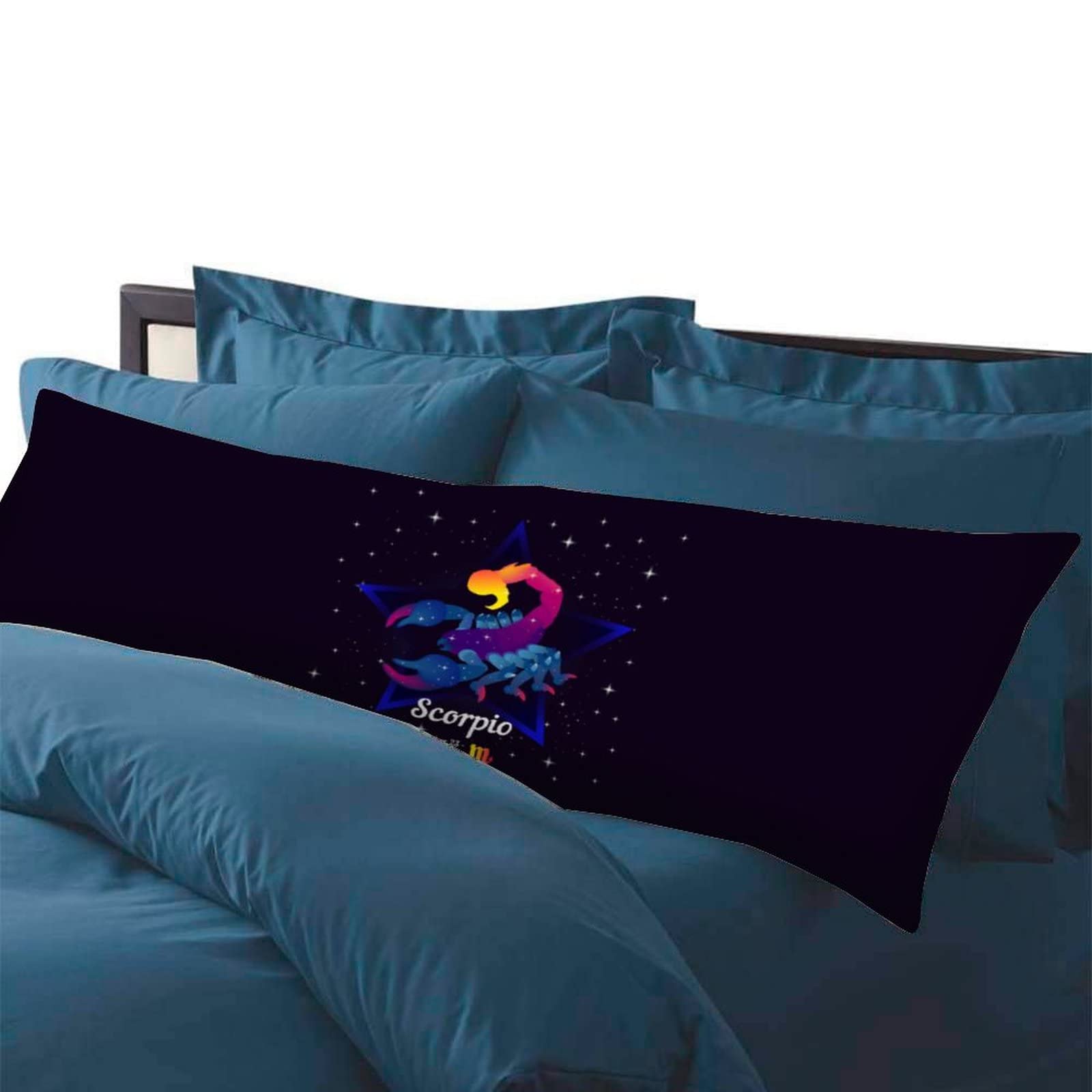Scorpio Zodiac Sign Body Pillow Cover - Soft, Cozy & Breathable 54x20 Inches - Perfect for Astrology Lovers, Home Decor & Comfortable Sleep