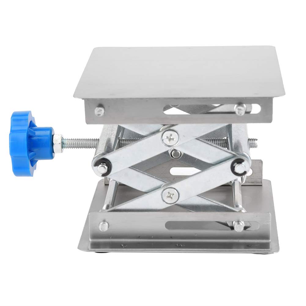 Stainless Steel Laboratory Lifting Platform - Adjustable Physics & Biology Experiment Equipment with Blue Handle | Perfect for Lab Research, Classroom Demonstrations & Scientific Experiments