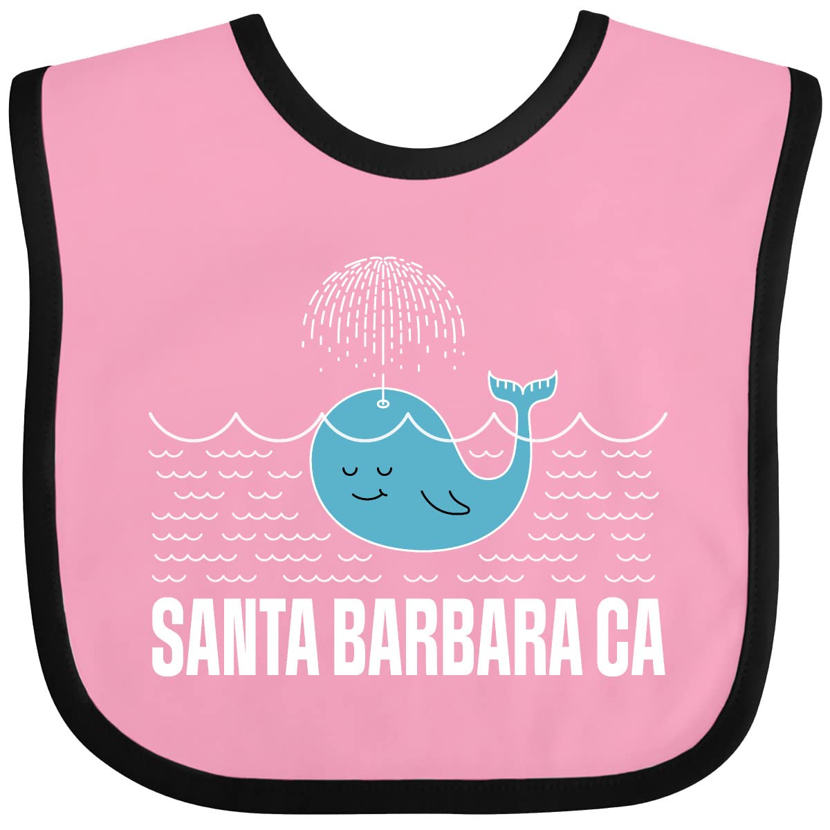 Inktastic Santa Barbara California Beach Vacation Baby Bib - Soft & Absorbent for Messy Meals, Fun Beach Trips & Family Outings