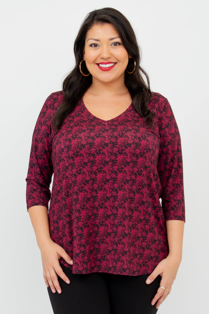 Jackie 3/4 Sleeve Bamboo Top for Women - Soft & Breathable Bazar Style Blouse - Perfect for Yoga, Summer Outfits & Casual Wear