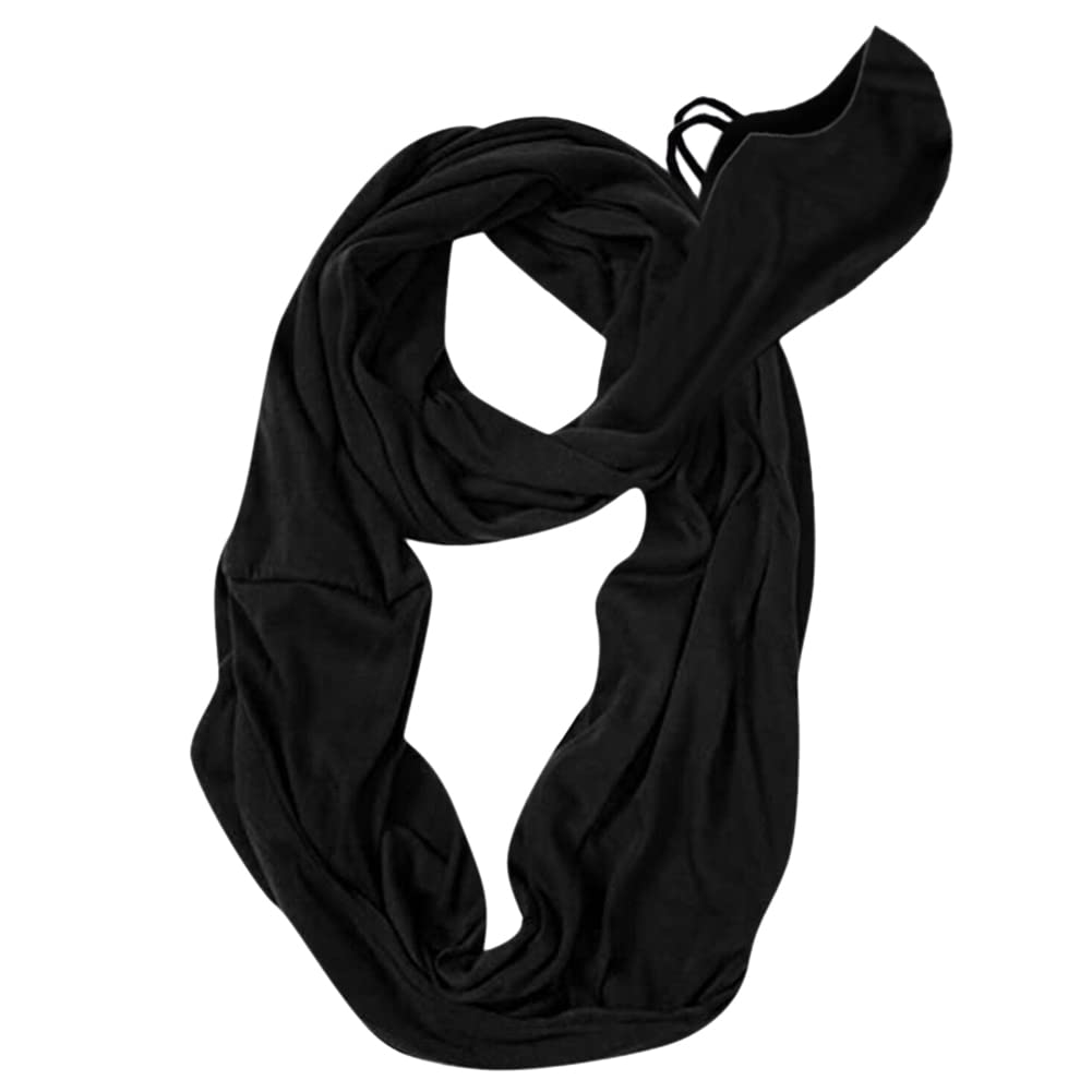 Belsen Lightweight Soft Scarf Bandana with Hidden Zipper Pocket & Ear Loops - Perfect for Outdoor Activities, Travel, and Fashion Accessories