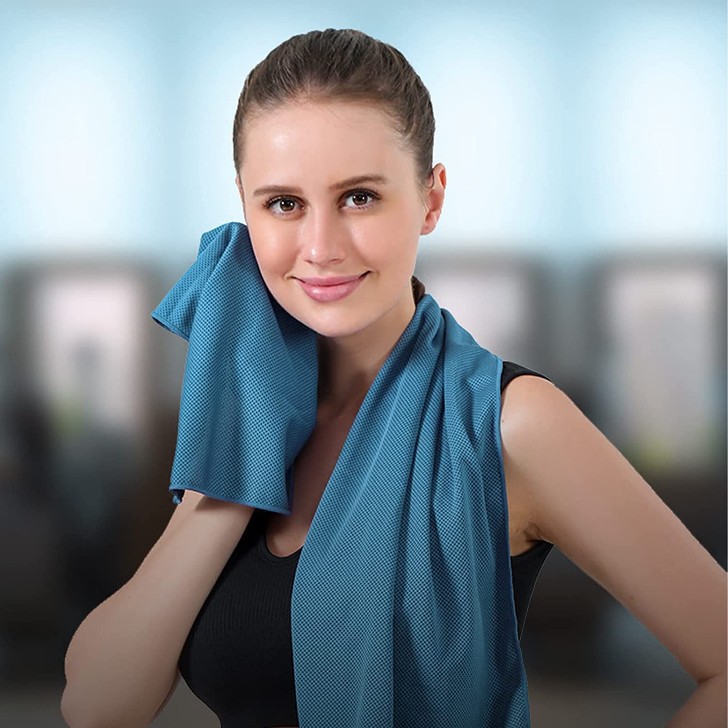 Oicia Cooling Towel Set of 3 - Premium Microfiber Ice Sports Towels for Workout, Yoga & Gym - Quick-Drying, Breathable & Chilly Workout Towels - Perfect for Hot Yoga, Running, Hiking & Outdoor Activities