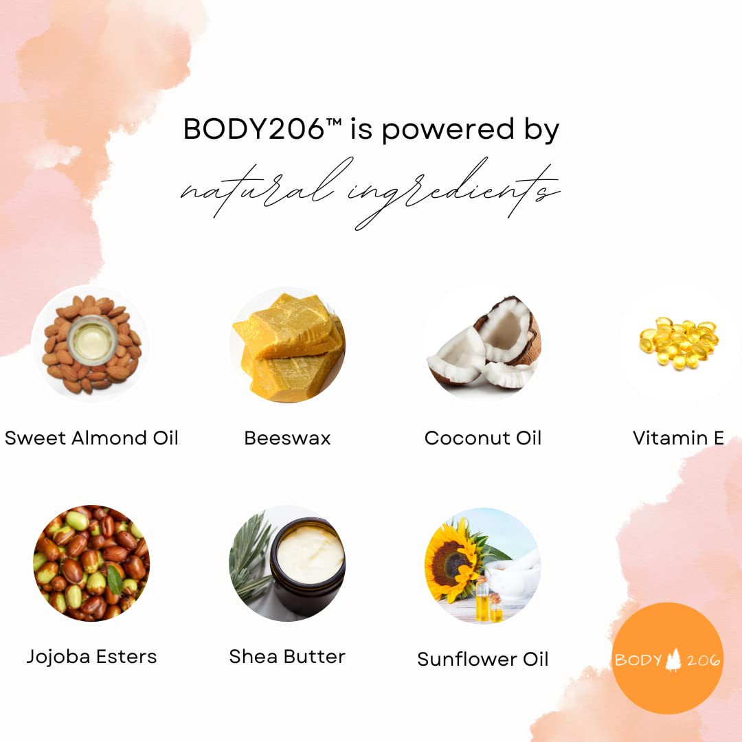 BODY206 Natural Kids Deodorant for Sensitive Skin - Aluminum Free, Baking Soda Free, Paraben Free - 2.6oz Cedarwood Sandalwood Scent - Safe Gentle Deodorant for Children & Teens - Perfect for School, Sports & Daily Activities