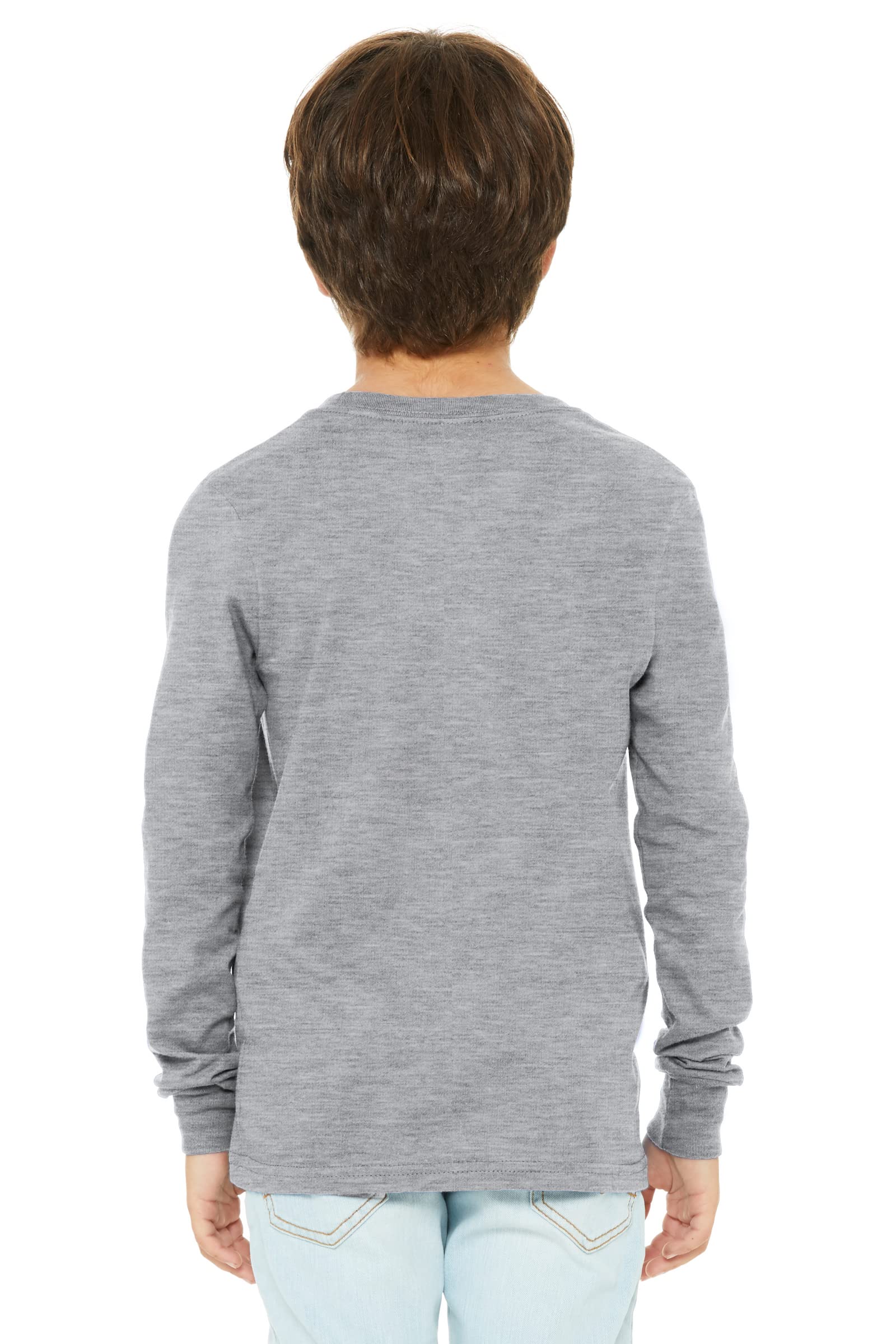 Daxton Youth Long Sleeve Milwaukee Basic T-Shirt | Soft Cotton Crewneck Tee for Boys & Girls | Perfect for School, Casual Wear & Everyday Outfits