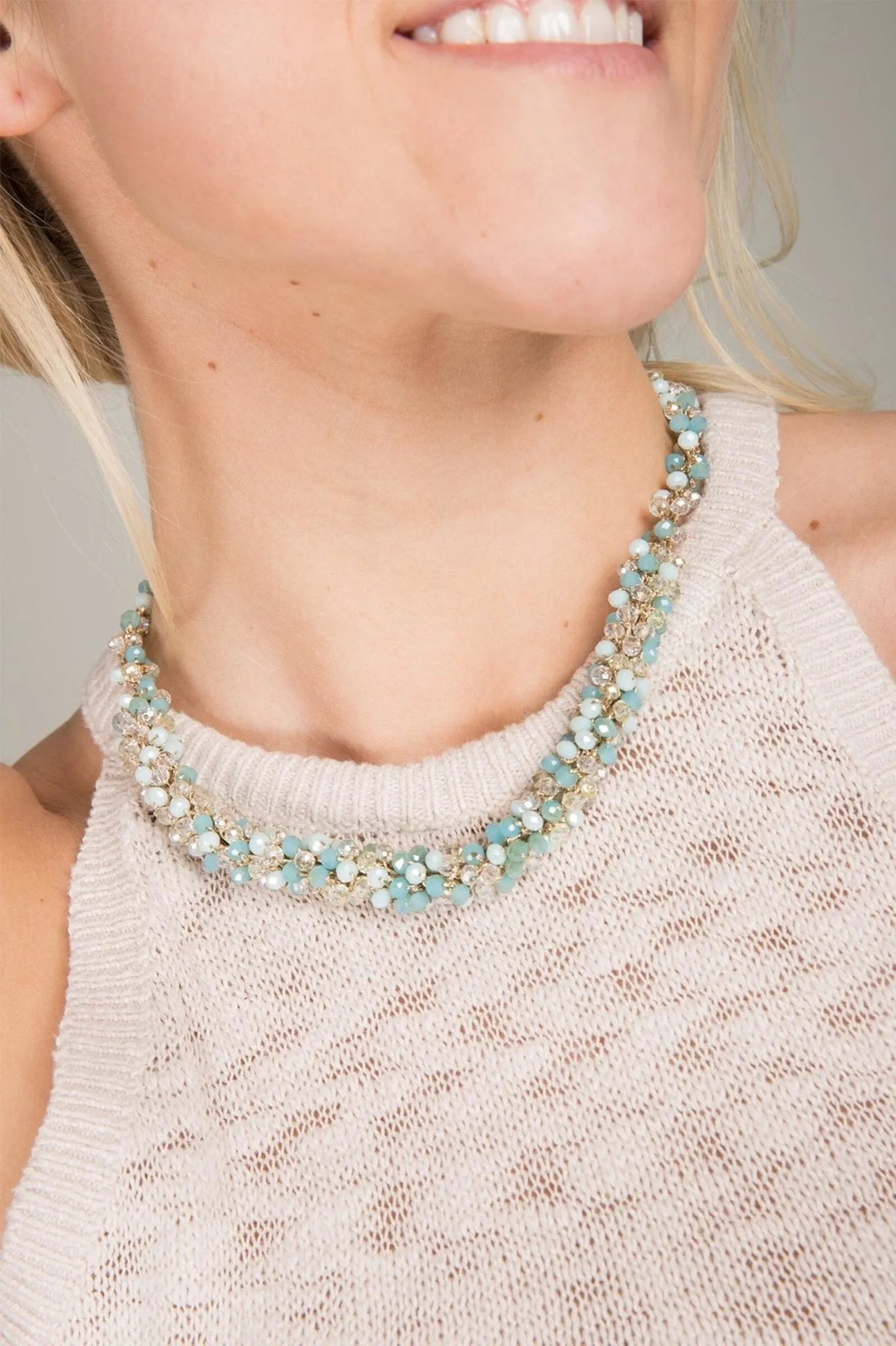 Elegant Short Beaded Cluster Necklace for Women - Boho Chic Layered Jewelry - Perfect for Parties, Weddings & Everyday Wear
