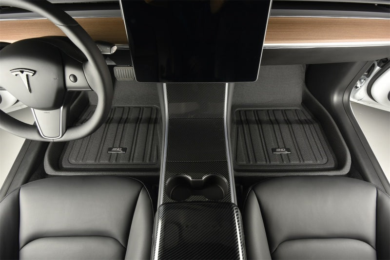 3D Maxpider 2024 Tesla Model 3 Elitect All-Weather Floor Mats - 1st & 2nd Row Custom Fit Car Mats for Tesla Model 3 - Waterproof, Durable & Easy to Clean - Perfect for Daily Commute, Road Trips & Winter Protection