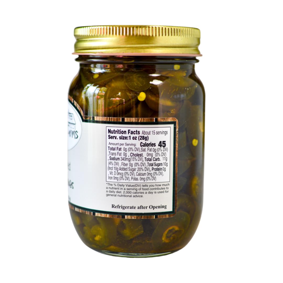 Premium Candied Jalapeno Slices in Vinegar Brine - Gourmet Snack & Garnish for Salads, Burgers, Charcuterie - 15oz (Pack of 2)