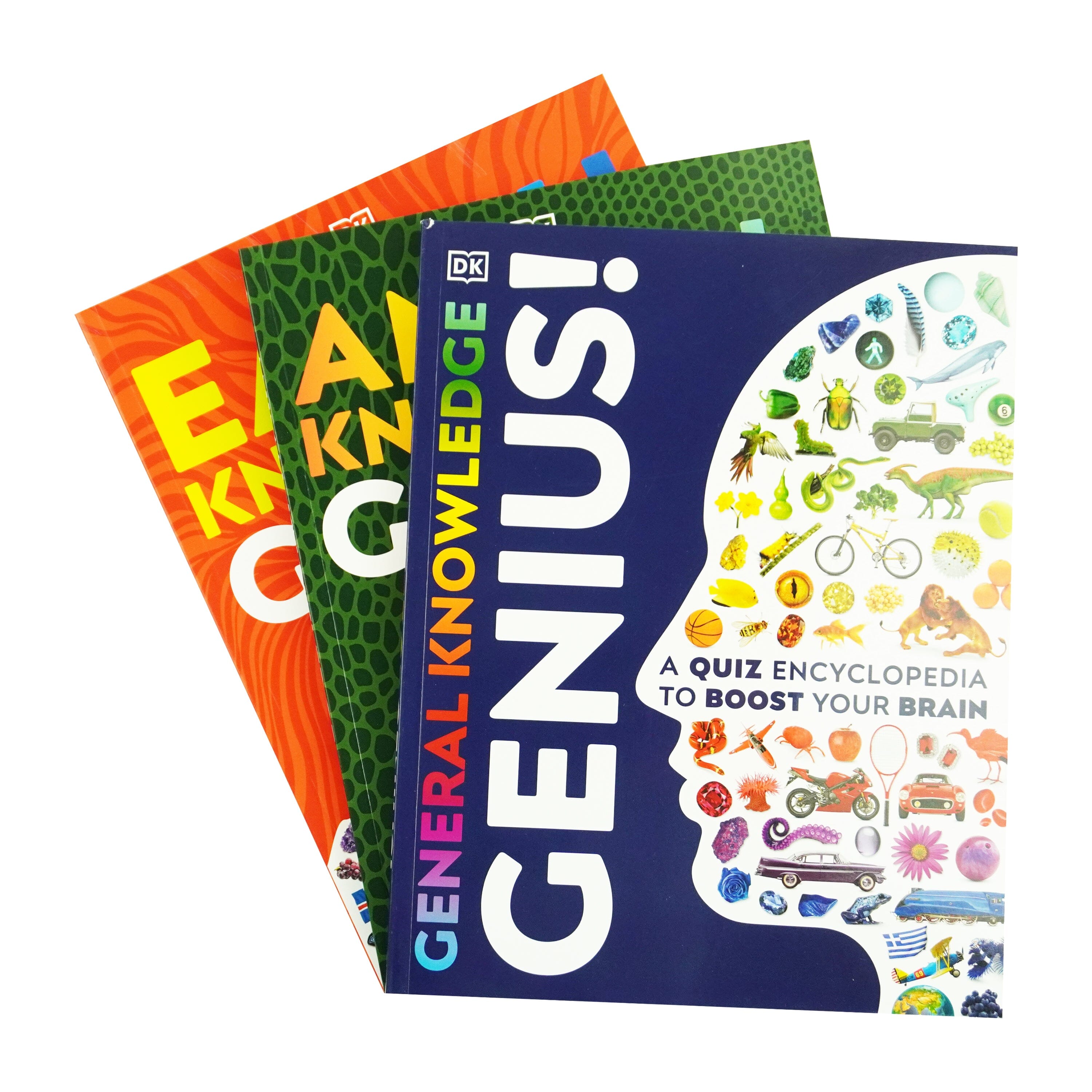 DK Brain-Boosting General Knowledge Quiz Encyclopedia - 3 Book Set for Kids Ages 9-12 | Fun Learning Activities & Trivia Games for Home & Classroom Use