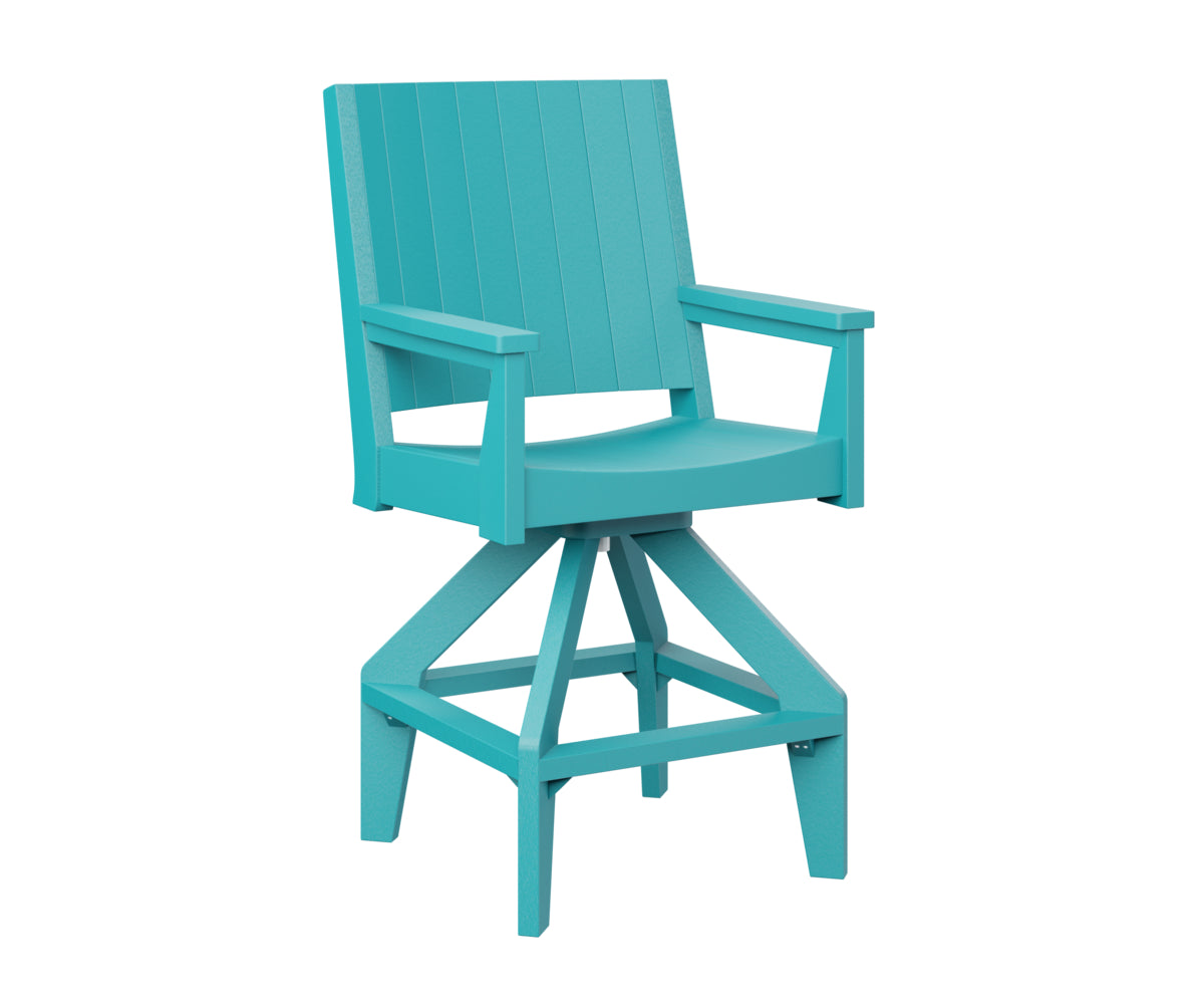 Berlin Gardens Mayhew Chat Swivel Bar Chair - Adjustable Height Counter Stool for Kitchen Island, Breakfast Nook & Home Bar - Comfortable Modern Swivel Seat with Back Support