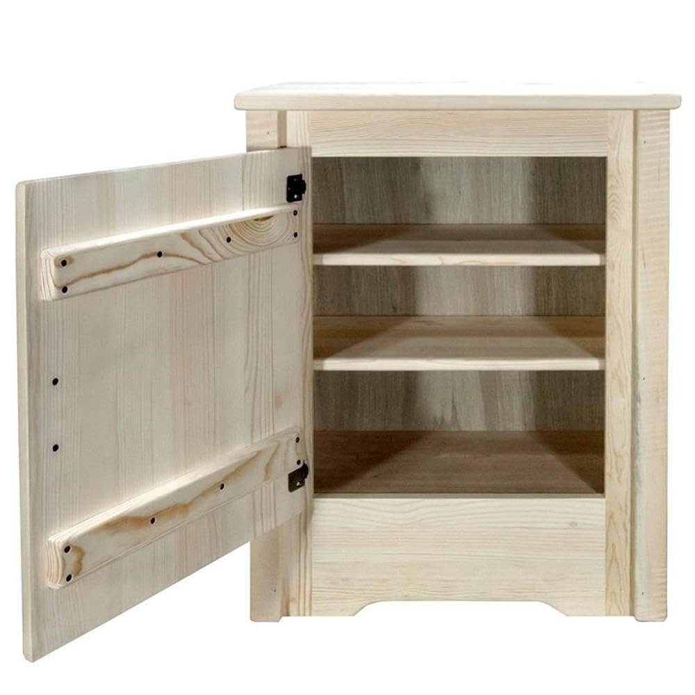 Montana Woodworks Homestead Collection Accent Cabinet - Left Hinged Unfinished Wood Cabinet for Living Room, Bedroom & Entryway Storage