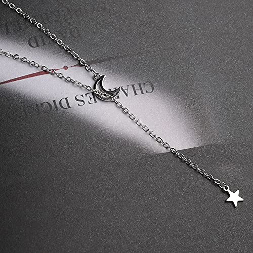 Crescent Moon and Star Pendant Necklace for Women & Teen Girls - Dainty Celestial Jewelry Gift for Birthday, Christmas & Special Occasions - Perfect for Everyday Wear, Date Night & Boho Fashion