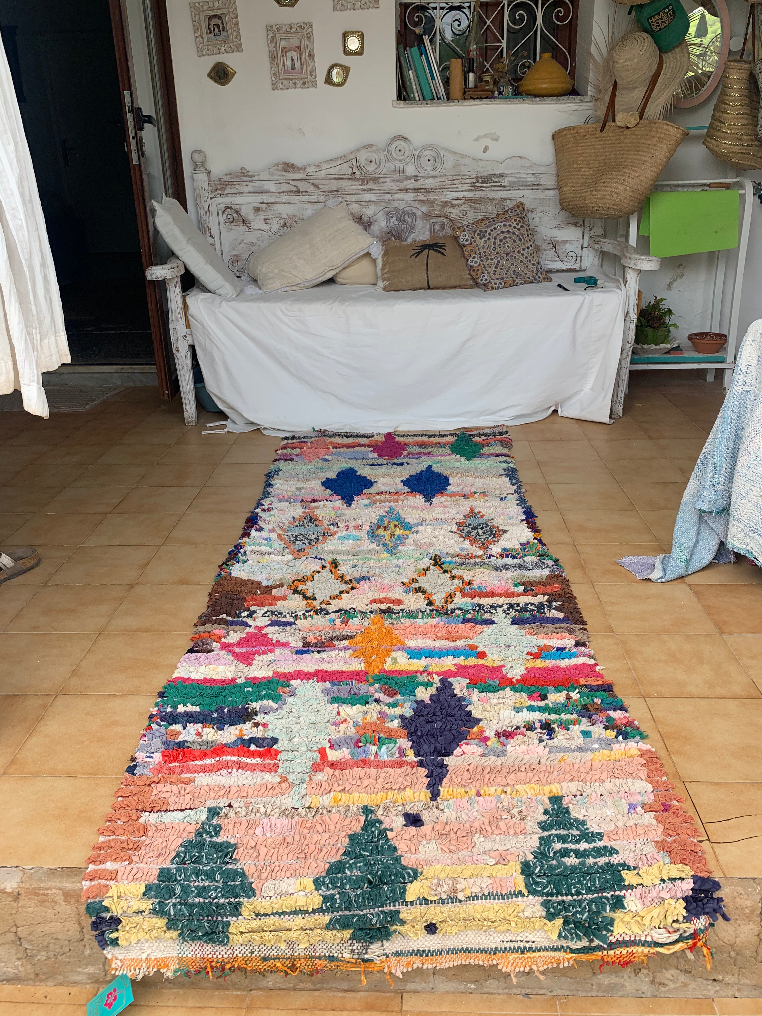 Handmade Berber Moroccan Carpet Rug - Abstract Design, 8' x 10' - Bohemian Home Decor for Living Room, Bedroom & Office