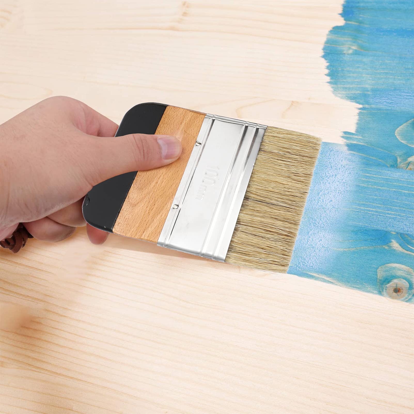 Wood Handle Paint Brush for Oil, Wax & Glue - Home Decor & Art Projects
