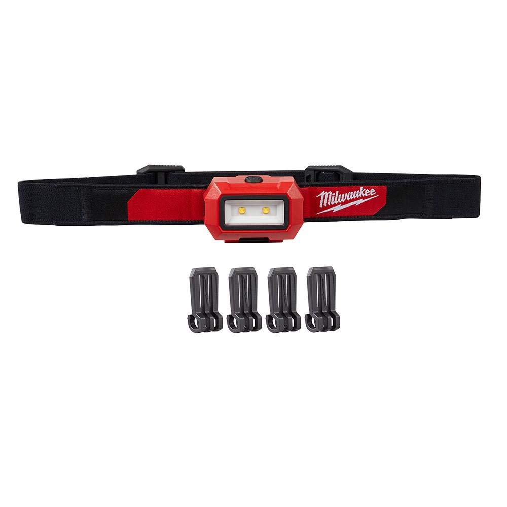 Milwaukee 2103 LED Work Headlamp - 3 Light Modes (High/Low/Red) - Rechargeable Headlight for Construction, Camping & Outdoor Activities
