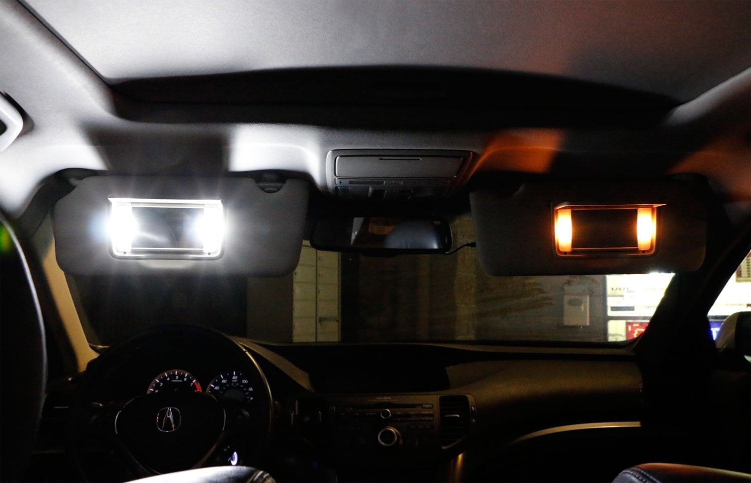4-Piece White 9 SMD 29mm 6641 LED Bulbs - Replacement Lights for Car Vanity Mirror & Sun Visor - Perfect for Interior Lighting, Night Driving, and Makeup Application