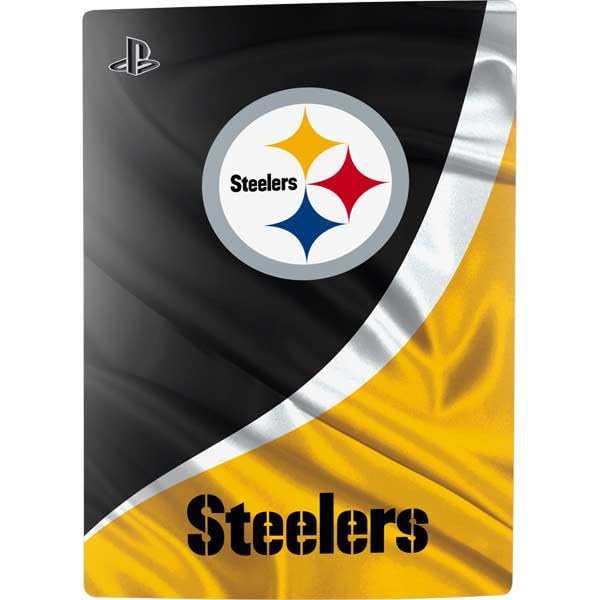 Official NFL Pittsburgh Steelers PS5 Skin Decal - Custom Gaming Skin Compatible with PS5 Console & Controller Bundle | Perfect for Game Room Decor & Steelers Fan Gifts